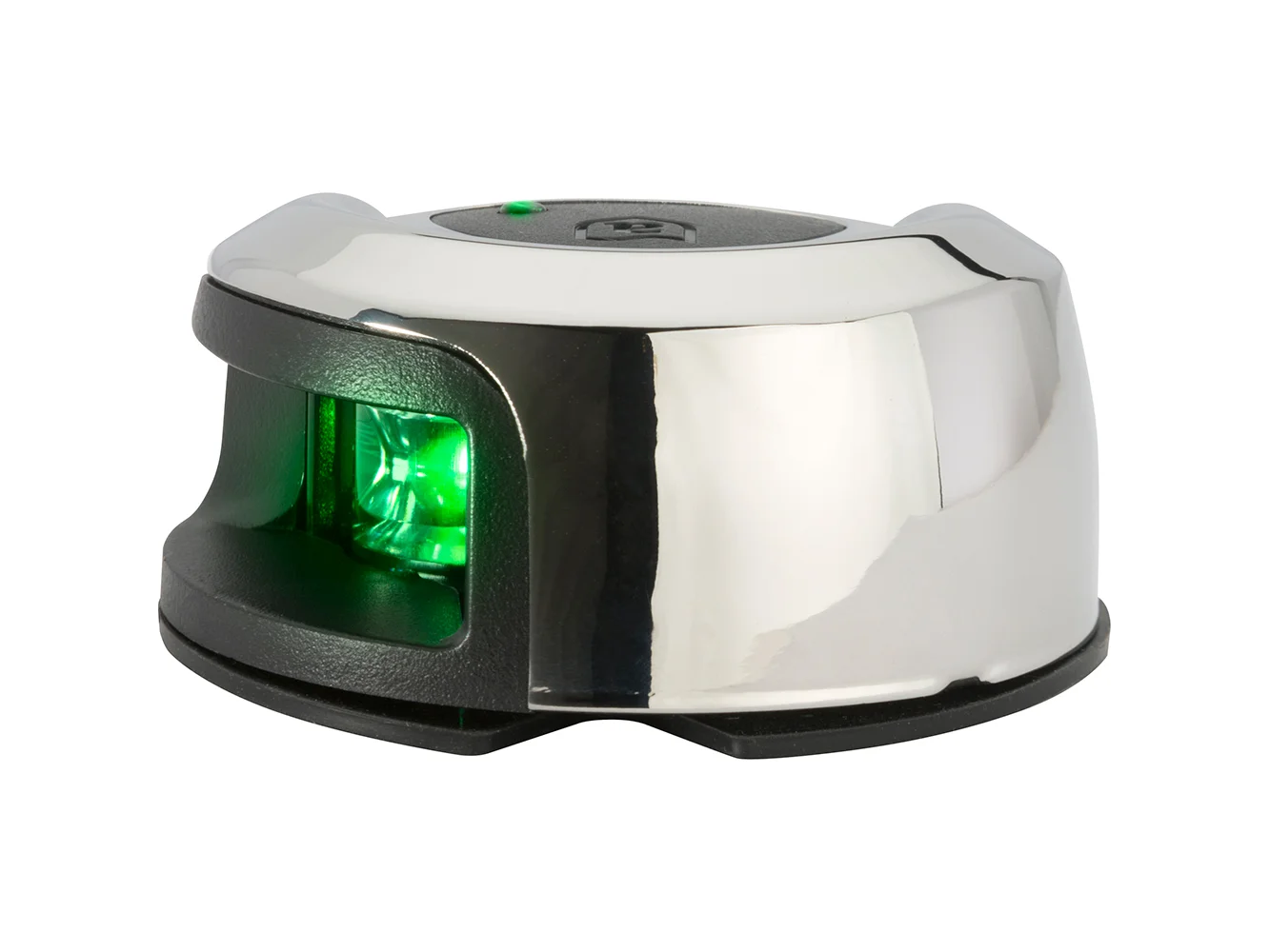 Attwood LightArmor Deck Mount Navigation Light - Stainless Steel - Starboard (green) - 2NM