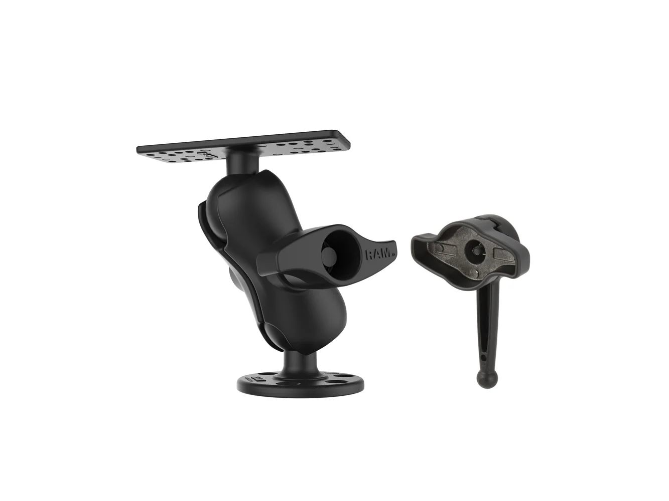 Ram Mount Universal D Size Ball Mount with Short Arm and Hi-Torq™ Wrench for 9"-12" Fishfinders and Chartplotters