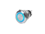 Blue Sea 4161 SS Push Button Switch - Off-(On) - Blue - 10A