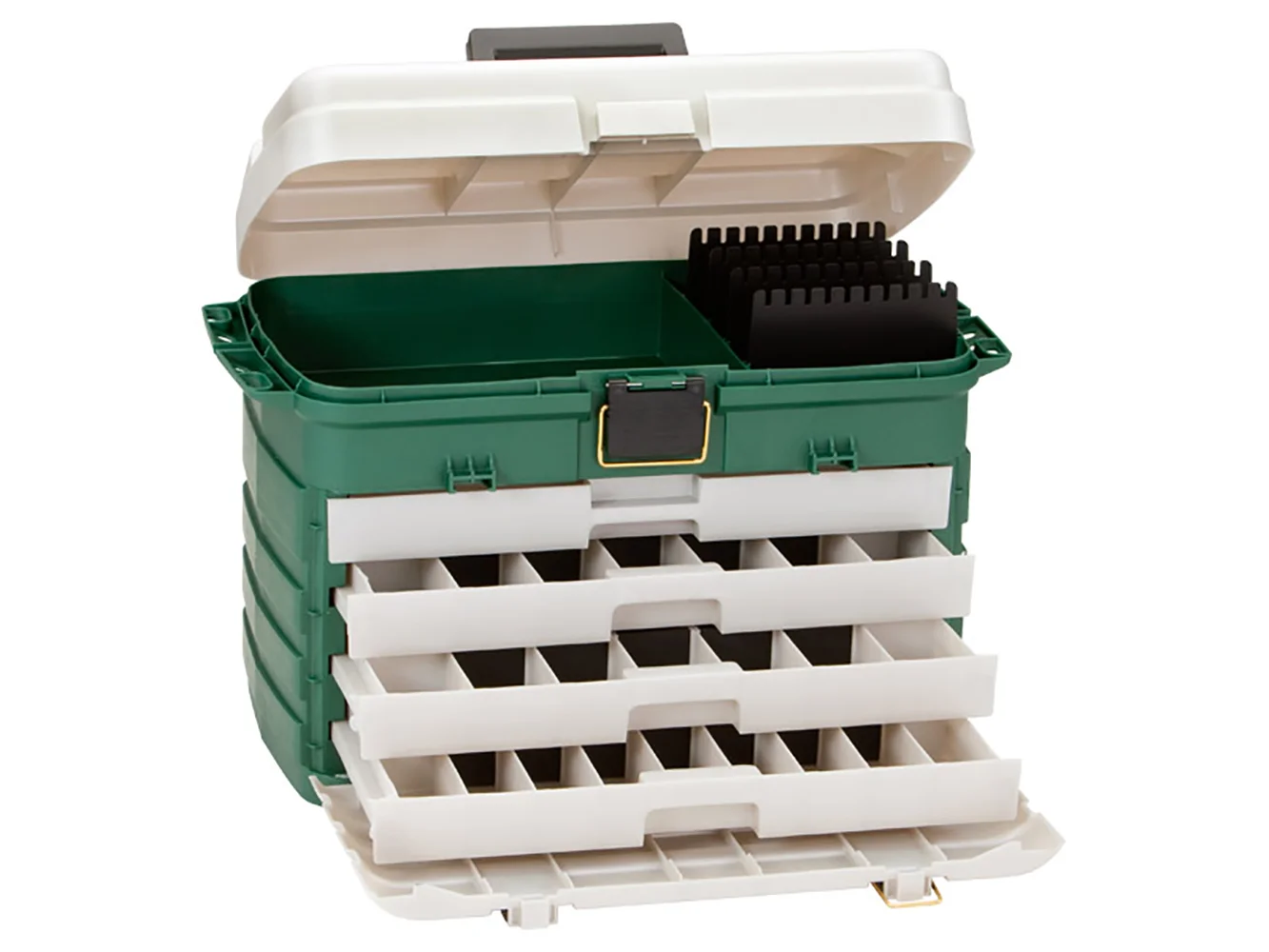 Plano 4-Drawer Tackle Box - Green Metallic/Silver