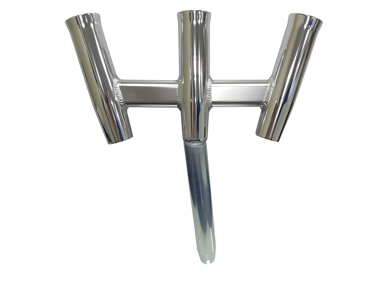 Tigress GS Trident Rod Holder - Bent Butt - Polished Aluminum
