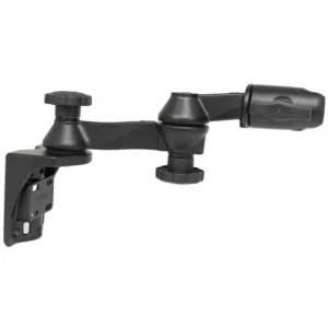 RAM Mount Vertical Mounting Base w/Double 6" Swing Arm & Swivel Single Socket f/1.5" Balls