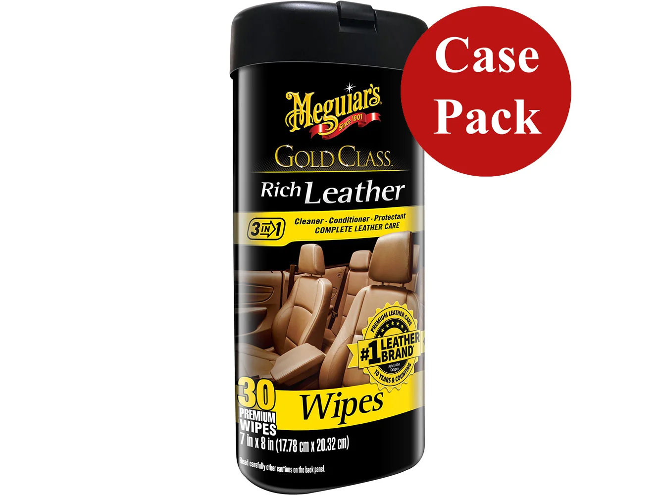 Meguiar's Gold Class™ Rich Leather Cleaner & Conditioner Wipes *Case of 6*