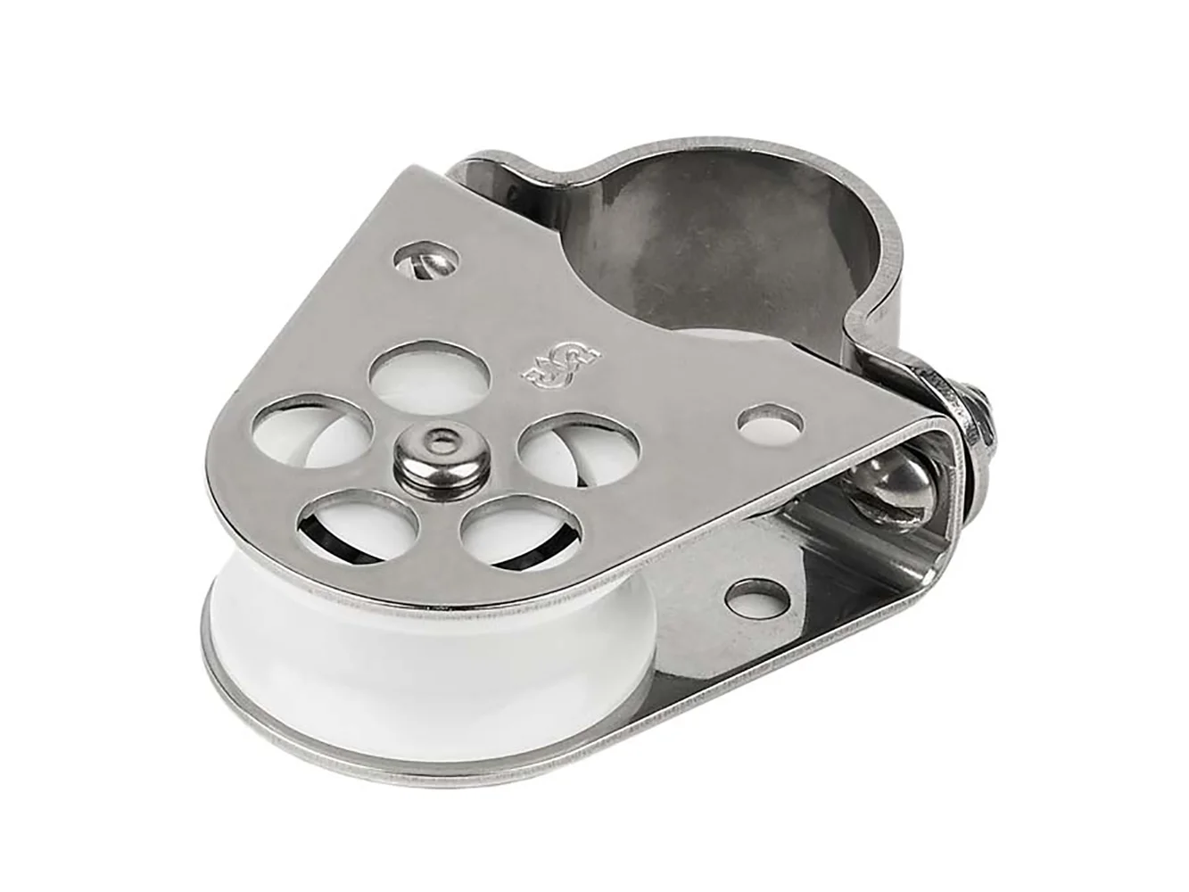 Schaefer Clamp-On Furling Line Stanchion Lead Block - 1" Ball Bearing