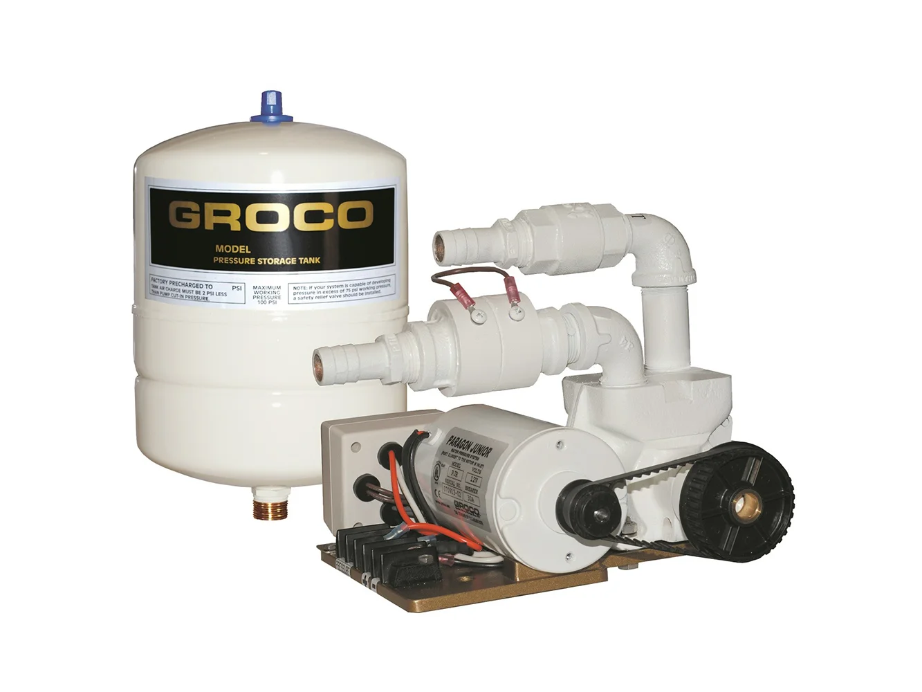 GROCO Paragon Junior 24v Water Pressure System - 1 Gal Tank - 7 GPM