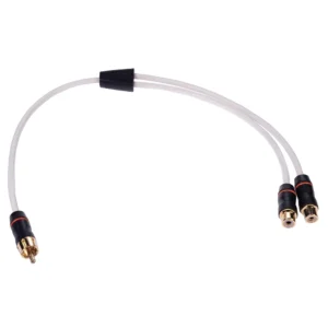 FUSION MS-RCAYF, Male to Dual Female Twisted Shielded RCA Splitter Cable, 0.9 ft | 010-12622-00