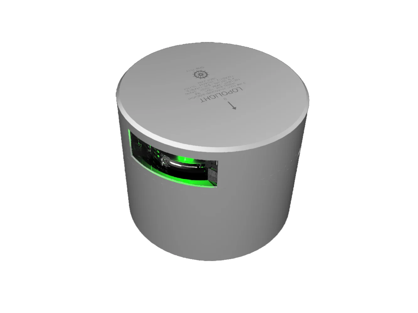 Lopolight Series 301-108 - Navigation Light - 3NM - Horizontal Mount - Green -Silver Housing