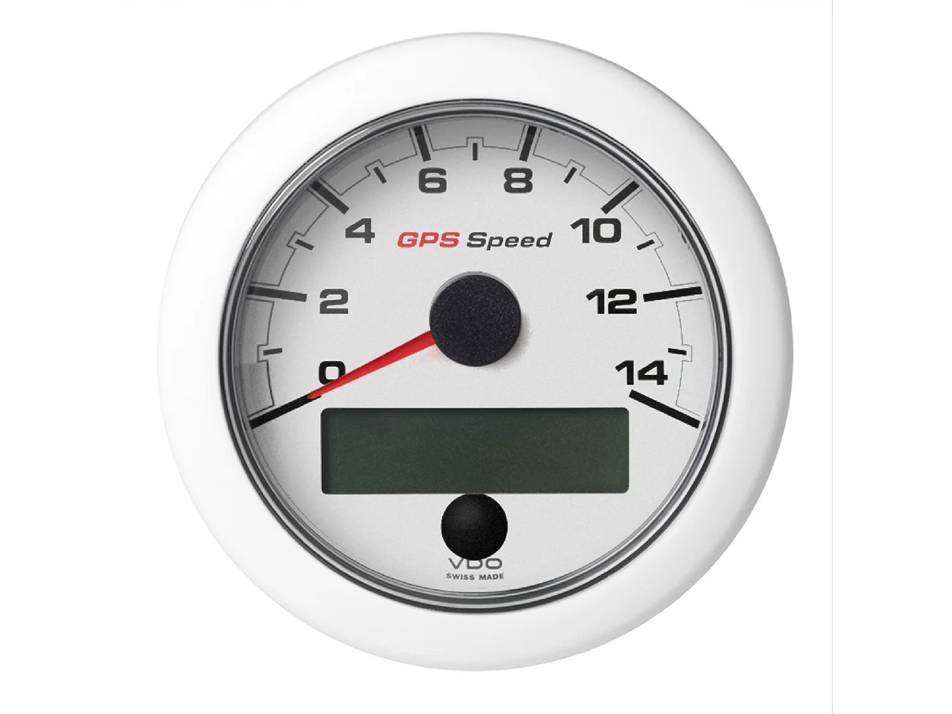 Veratron 3-3/8" (85mm) OceanLink® GPS Speedometer (0-14 KN/MPH/KMH) White Dial & Bezel