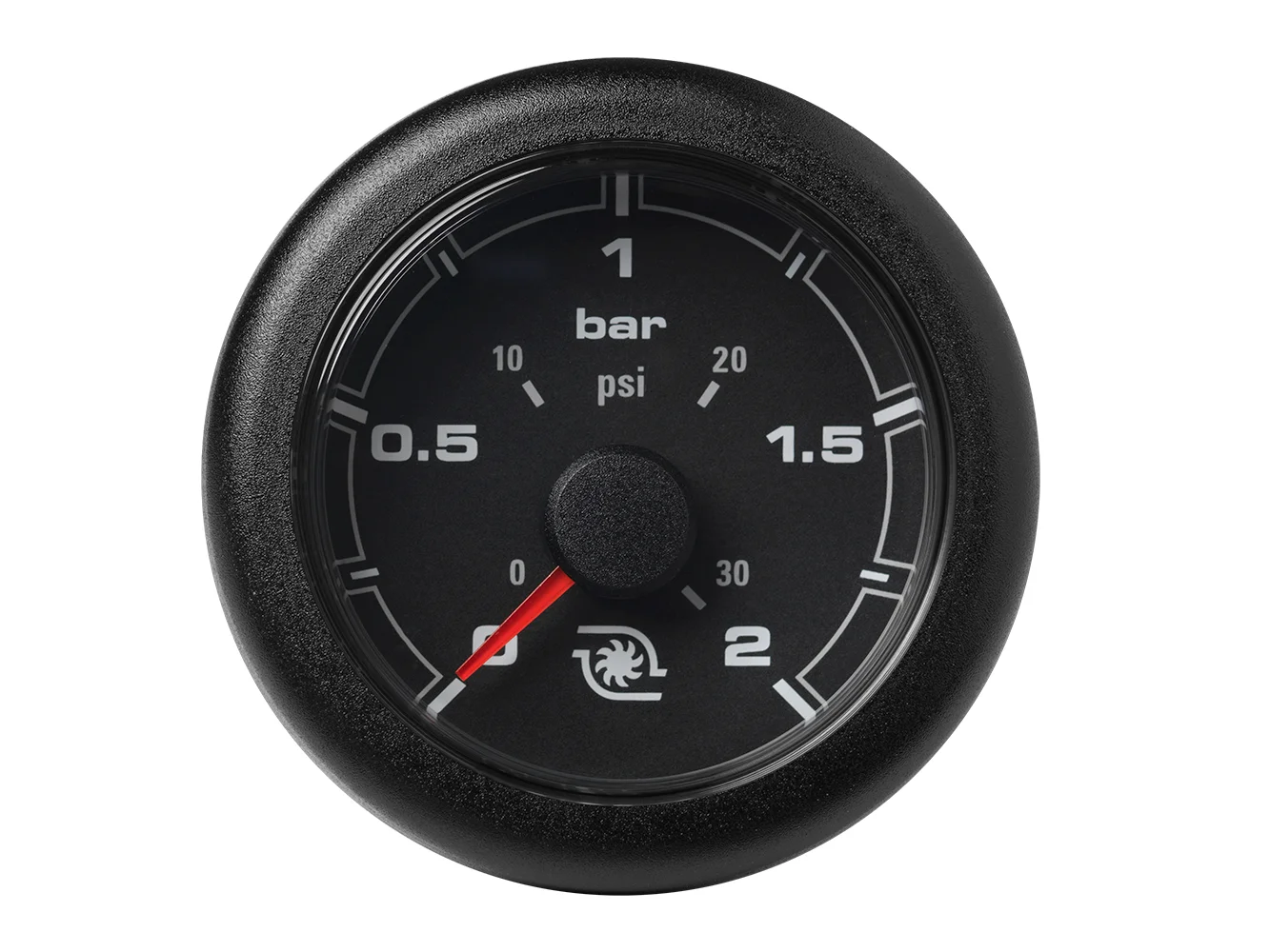 Veratron 52MM (2-1/16") OceanLink Boost Pressure Gauge - 2 Bar/30 PSI - Black Dial & Bezel