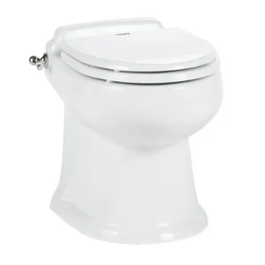 Dometic&trade; MasterFlush 8740 White Electric Macerating Toilet - Raw/Fresh Water