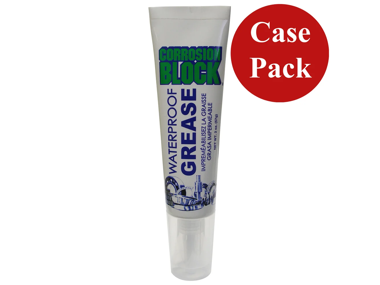 Corrosion Block High Performance Waterproof Grease - 2oz Tube - Non-Hazmat, Non-Flammable & Non-Toxic *Case of 24*