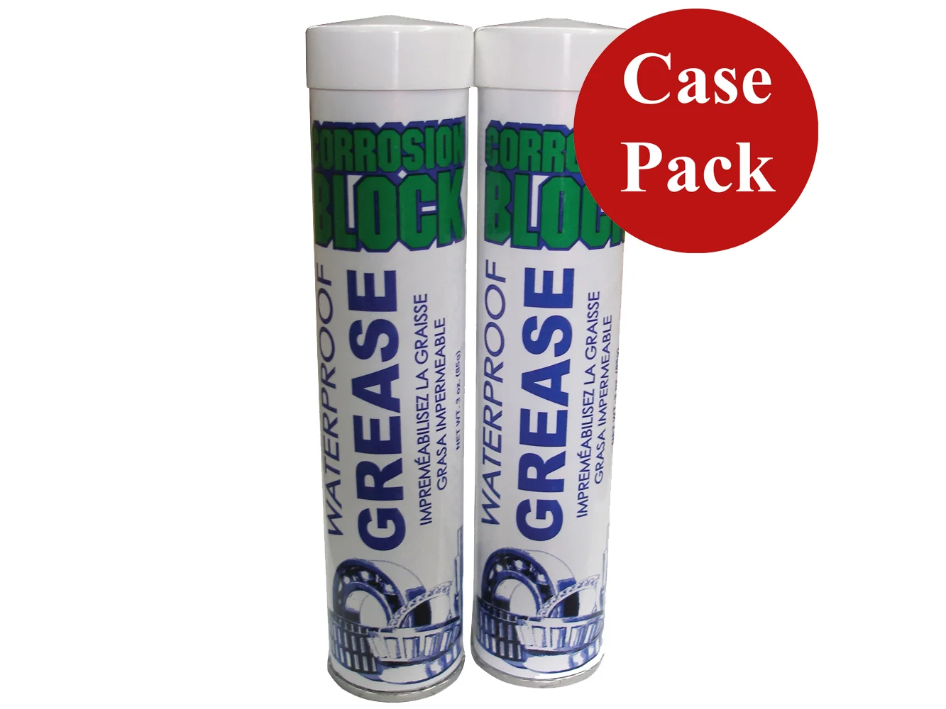 Corrosion Block High Performance Waterproof Grease - (2)2oz Tube - Non-Hazmat, Non-Flammable & Non-Toxic *Case of 6*
