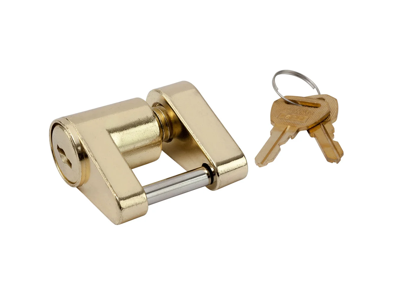 Sea-Dog Brass Plated Coupler Lock - 2 Piece