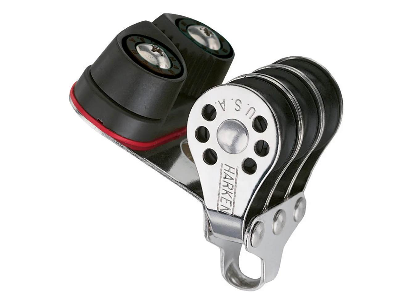 Harken 22mm Triple Micro Block w/Cam Cleat- Fishing