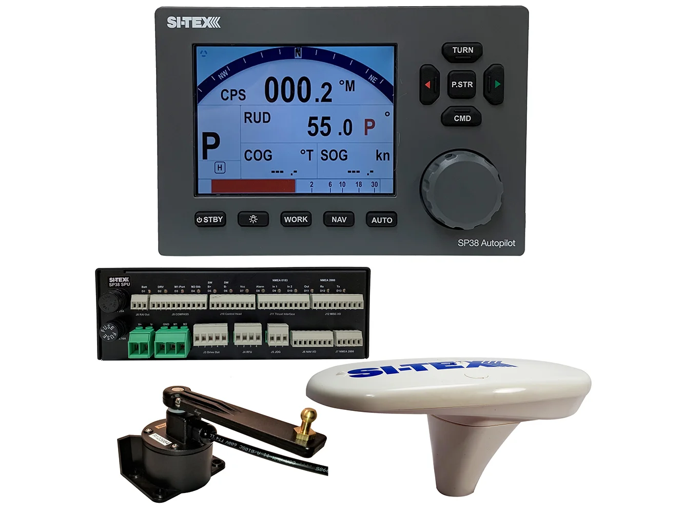 SI-TEX SP38-18 Autopilot Core Pack Including Compact GPS Compass & RotaryFeedback, No Pump
