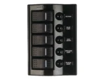 Sea-Dog Nylon Circuit Breaker Panel - 5 Circuit - Wave Style