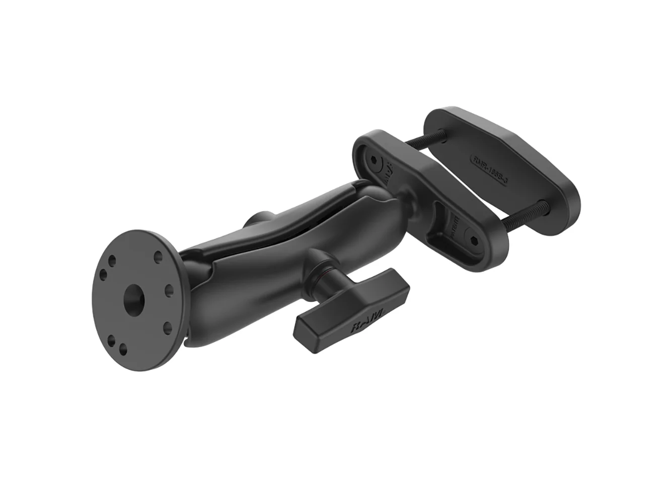 RAM Mount Square Post Clamp f/Posts Up to 3" Wide w/Arm