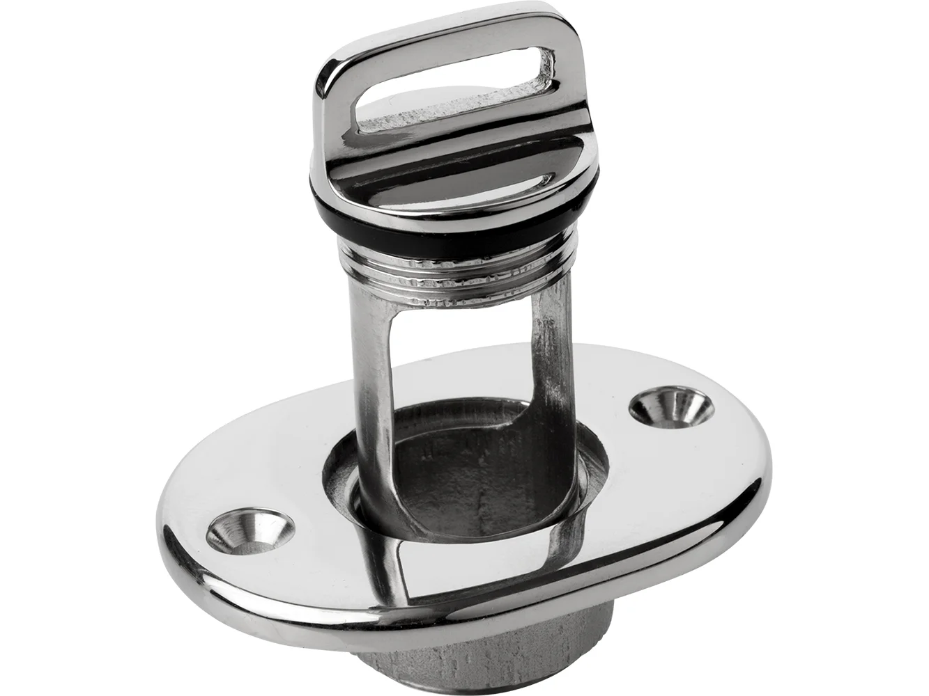 Sea-Dog Oblong Captive Garboard Drain & Plug - 316 Stainless Steel