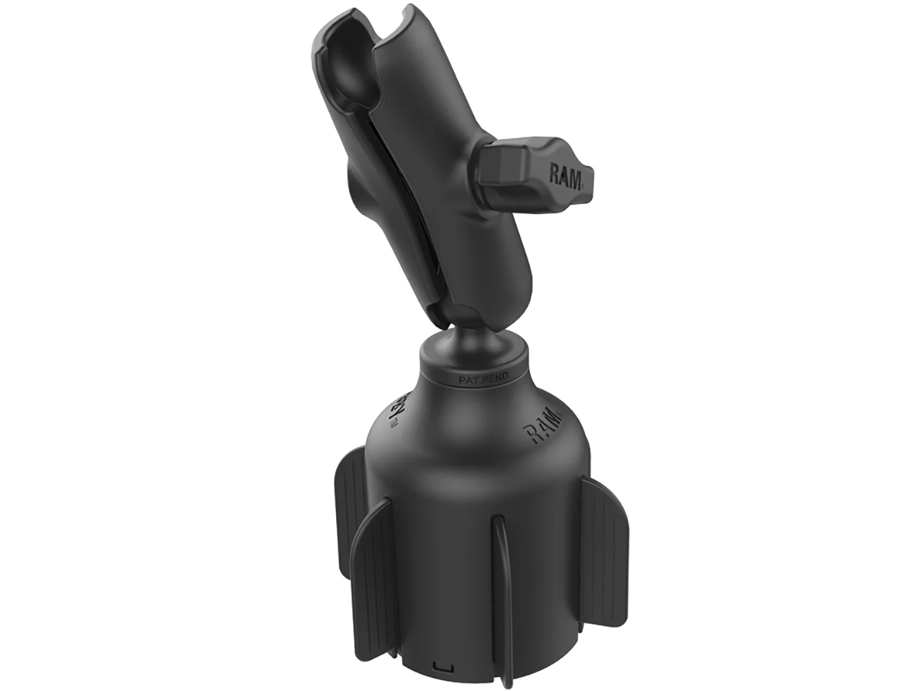 RAM Mount Stubby Cup Holder Mount w/Double Socket Arm