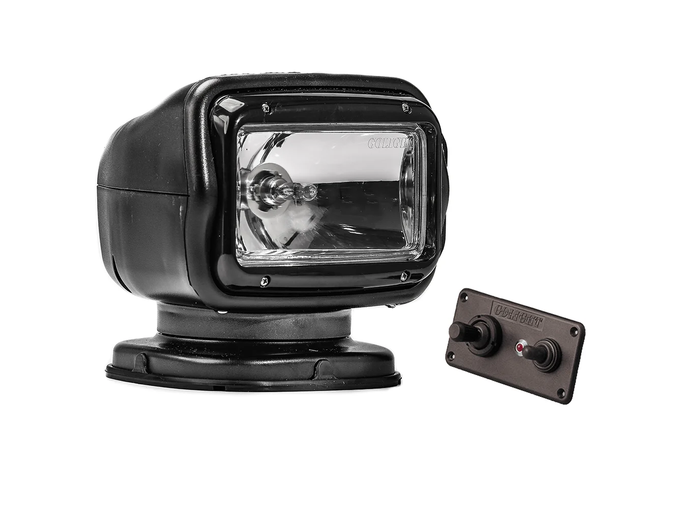Golight Radioray GT Series Permanent Mount - Black Halogen - Hard Wired Dash Mount Remote