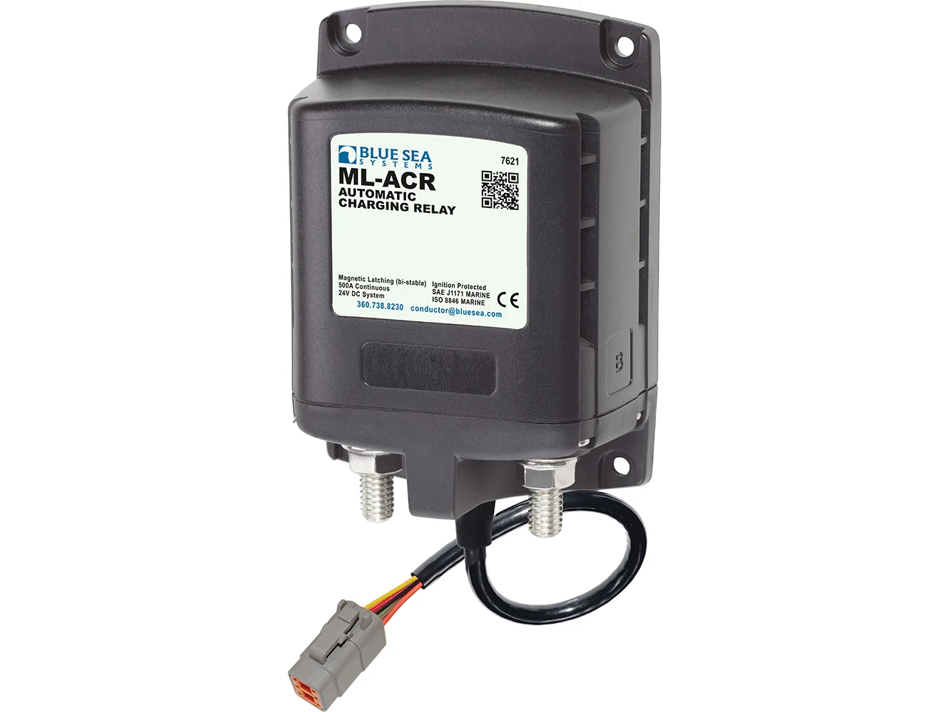 Blue Sea 7621100 ML ACR Charging Relay 24V 500A w/Deutsch Connector