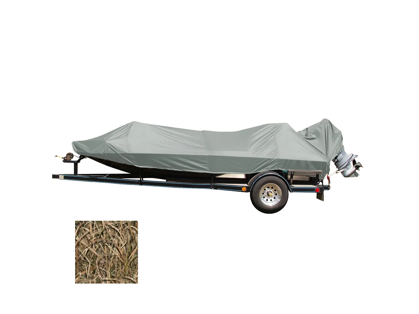 Carver Performance Poly-Guard Styled-to-Fit Boat Cover f/18.5' Jon Style Bass Boats - Shadow Grass