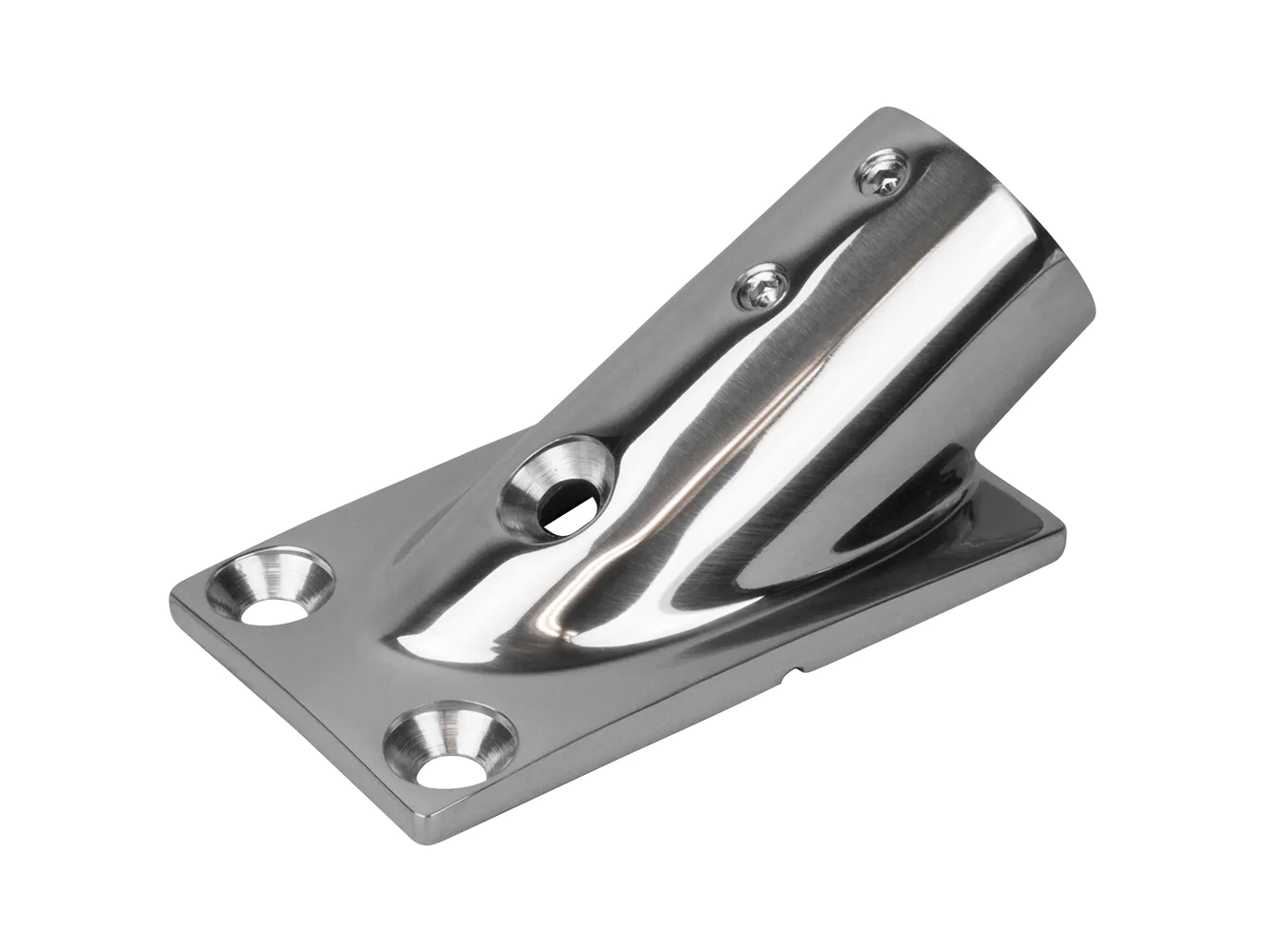 Sea-Dog Rail Base Fitting Rectangular Base 30° 316 Stainless Steel 1-7/8" x 3-3/16" - 1" OD