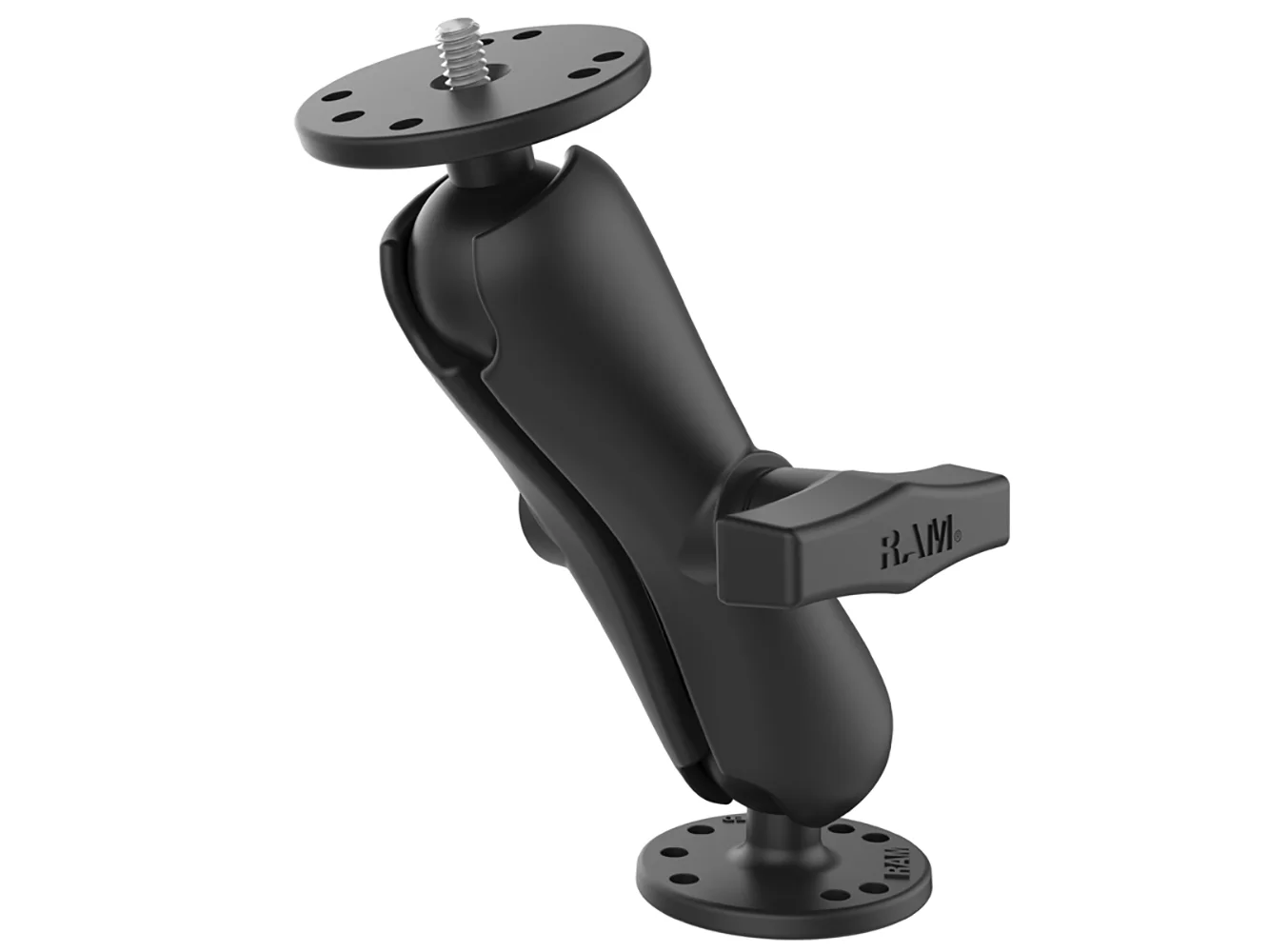 RAM Mount RAM® Double Ball Mount w/1/4"-20 Male Thread - Medium Arm