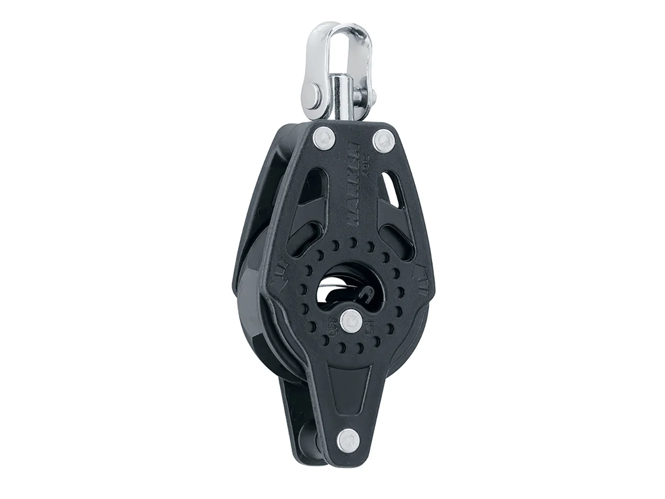 Harken 40mm Carbo Single Ratchet Block w/Swivel & Becket