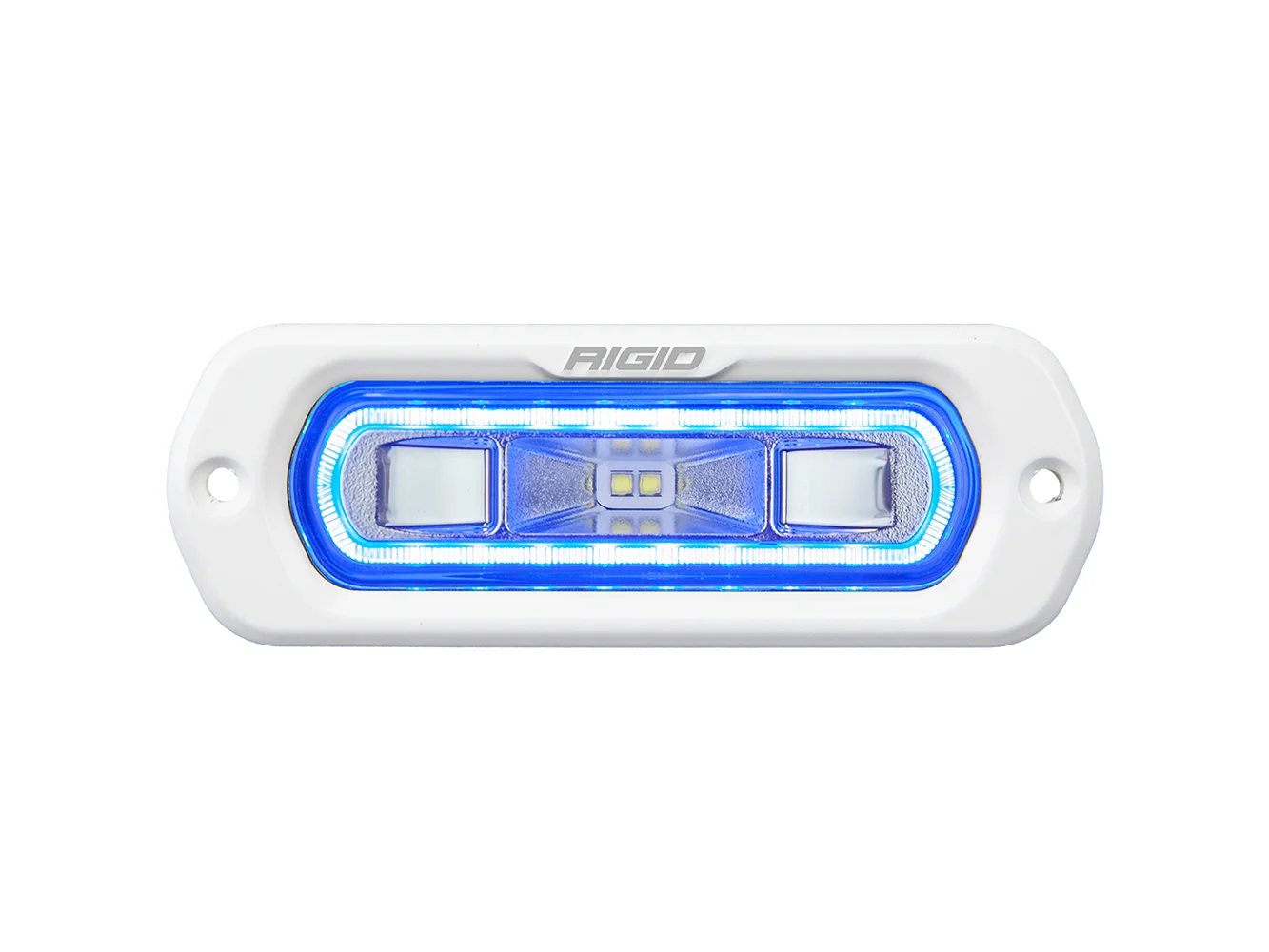 RIGID Industries SR-L Series Marine Spreader Light - White Flush Mount - White Light w/Blue Halo