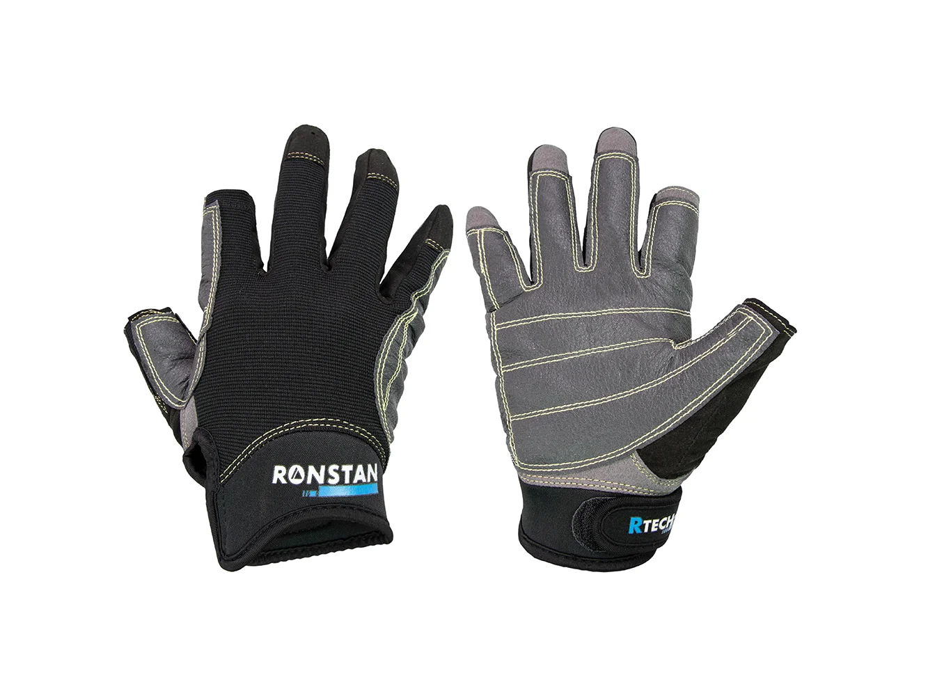 Ronstan Sticky Race Gloves - 3-Finger - Black - XXS