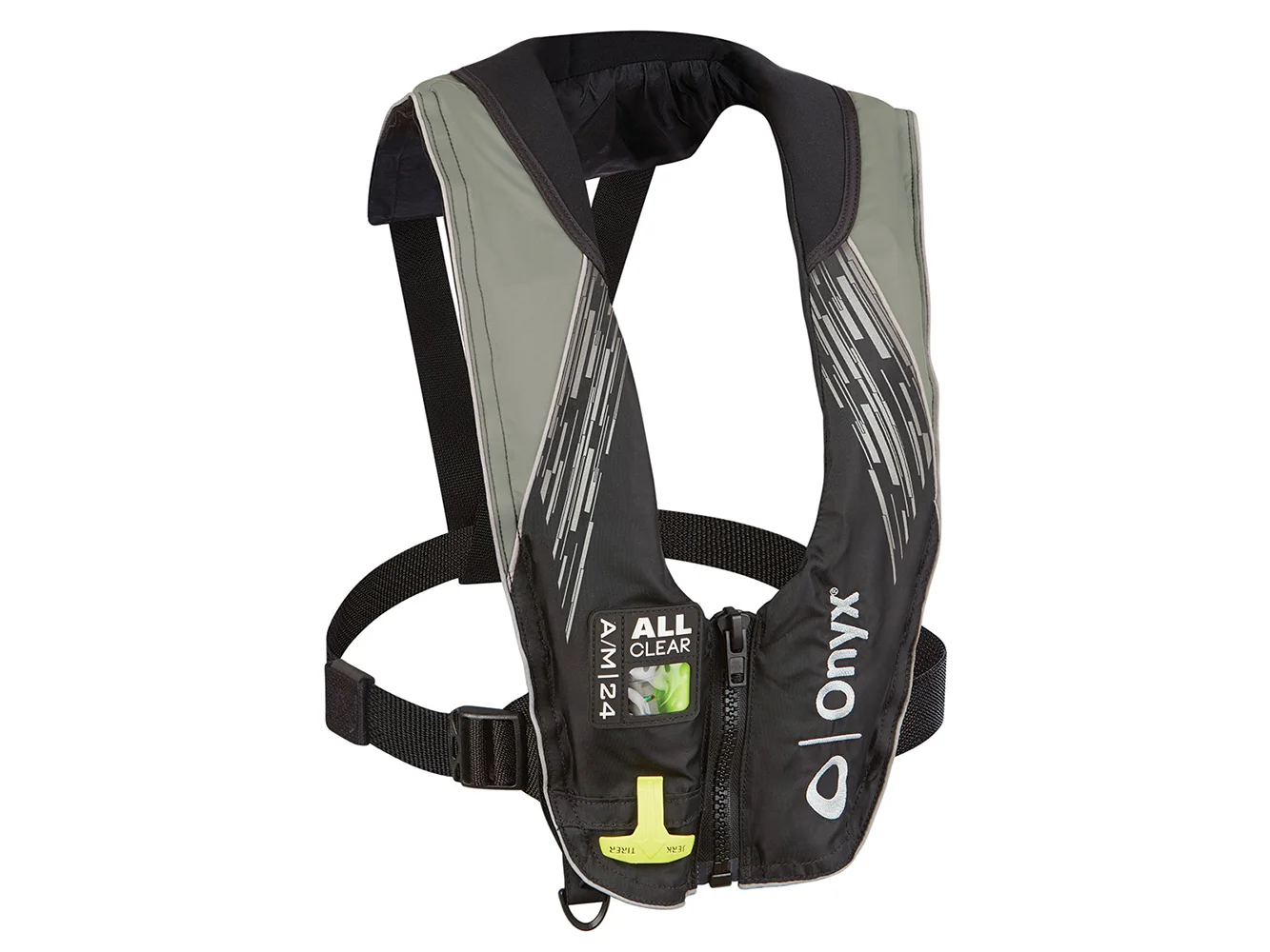 Onyx A/M-24 Series All Clear Automatic/Manual Inflatable Life Jacket - Grey - Adult