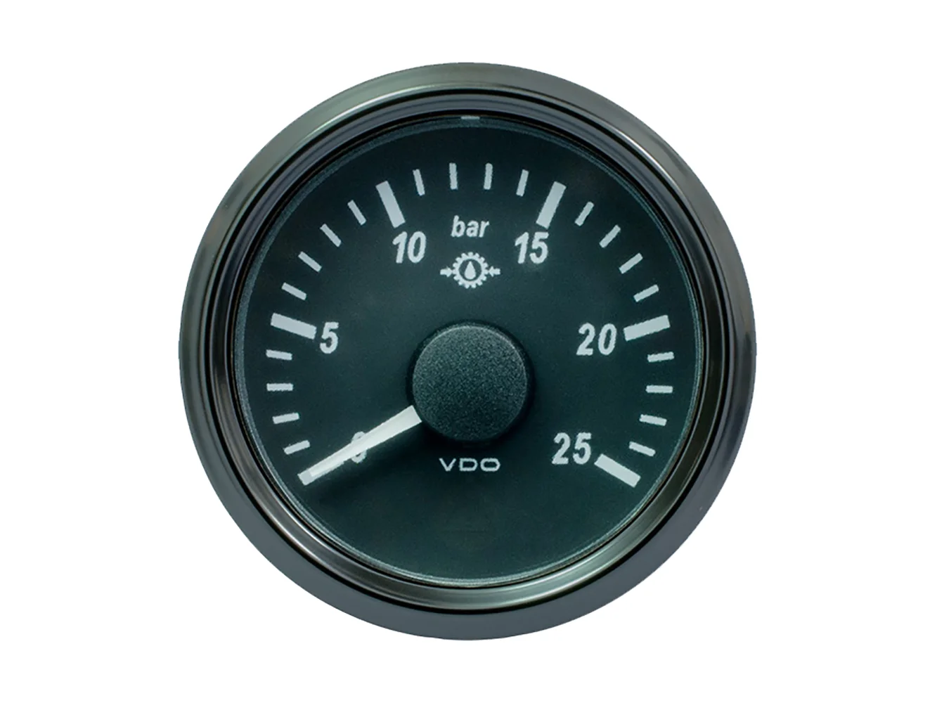 VDO SingleViu 52mm (2-1/16") Gear Oil Pressure Gauge - 25 Bar - 0-180 Ohm