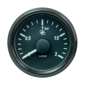 VDO SingleViu 52mm (2-1/16") Turbo Pressure Gauge - 2 Bar - 0-180 Ohm