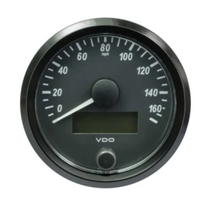 VDO SingleViu 80mm (3-1/8") Speedometer - 160MPH