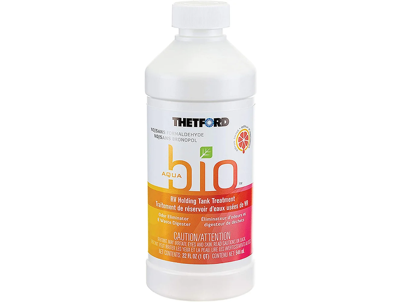 Thetford AquaBio RV Holding Tank Treatment - Citrus Twist Scent - Formaldehyde Free - 32oz