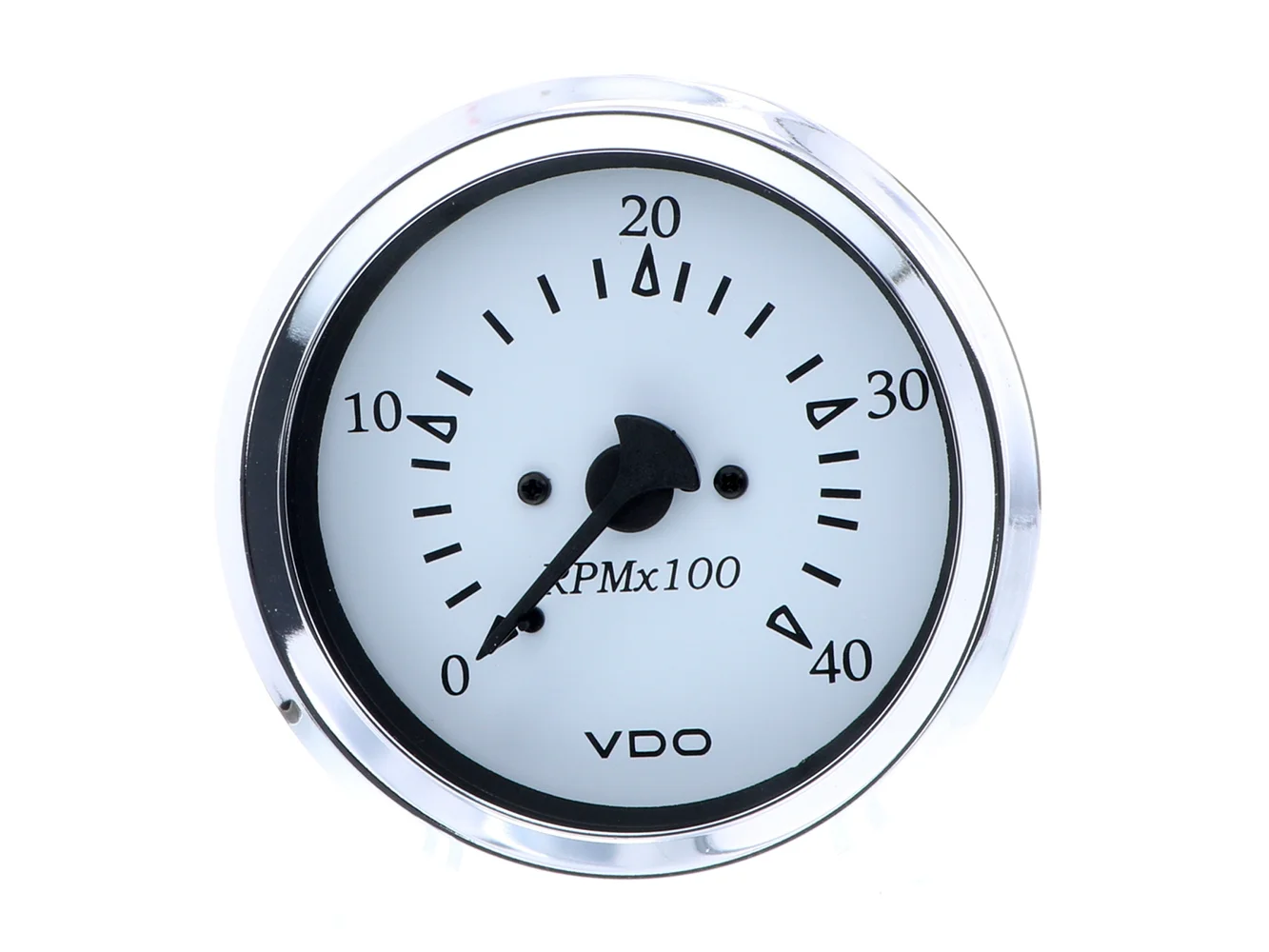 VDO Cockpit Marine 85MM (3-3/8") Diesel Tachometer - Alternator Input - White Dial/Chrome Bezel