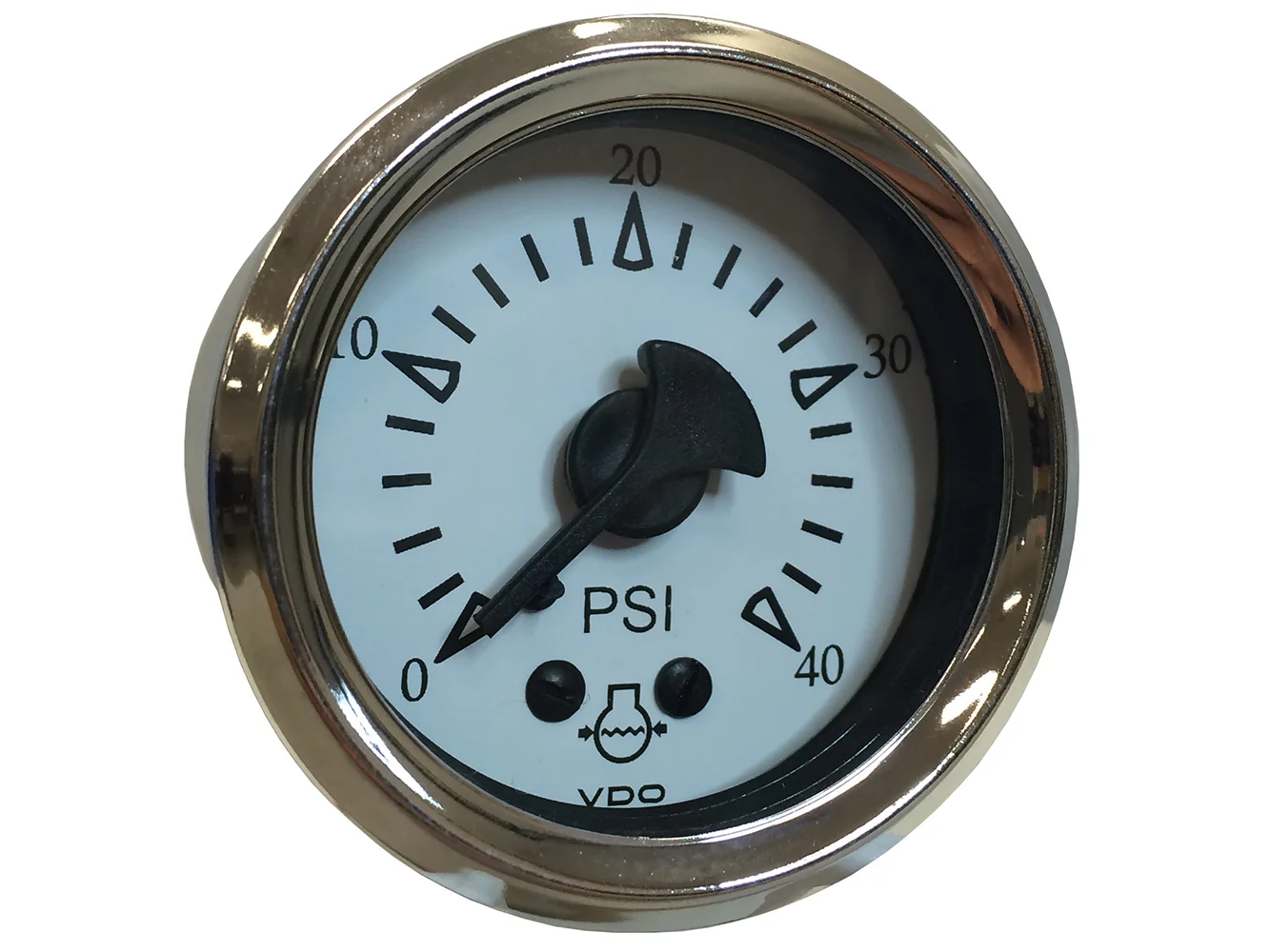 VDO Cockpit Marine 52MM (2-1/16") Mechanical Water Pressure Gauge - White Dial/Chrome Bezel