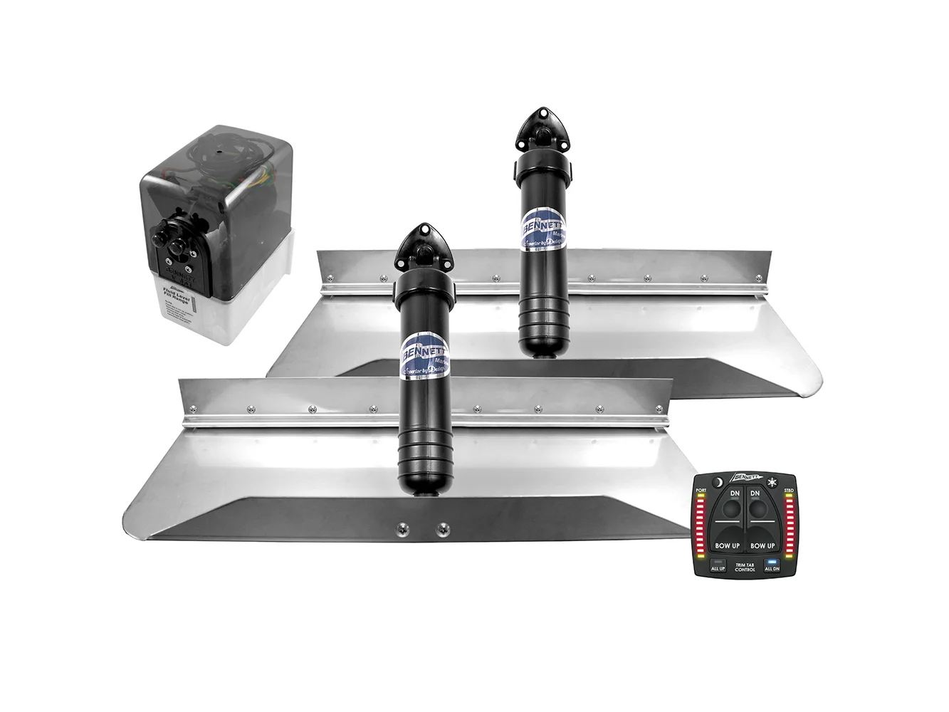 Bennett Marine 24x9 Hydraulic Trim Tab System w/One Box Indication