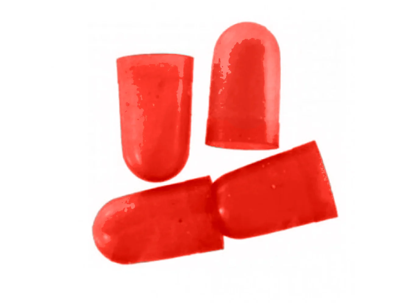 VDO Light Diffuser f/Type D Peanut Bulb - Red - 4 Pack