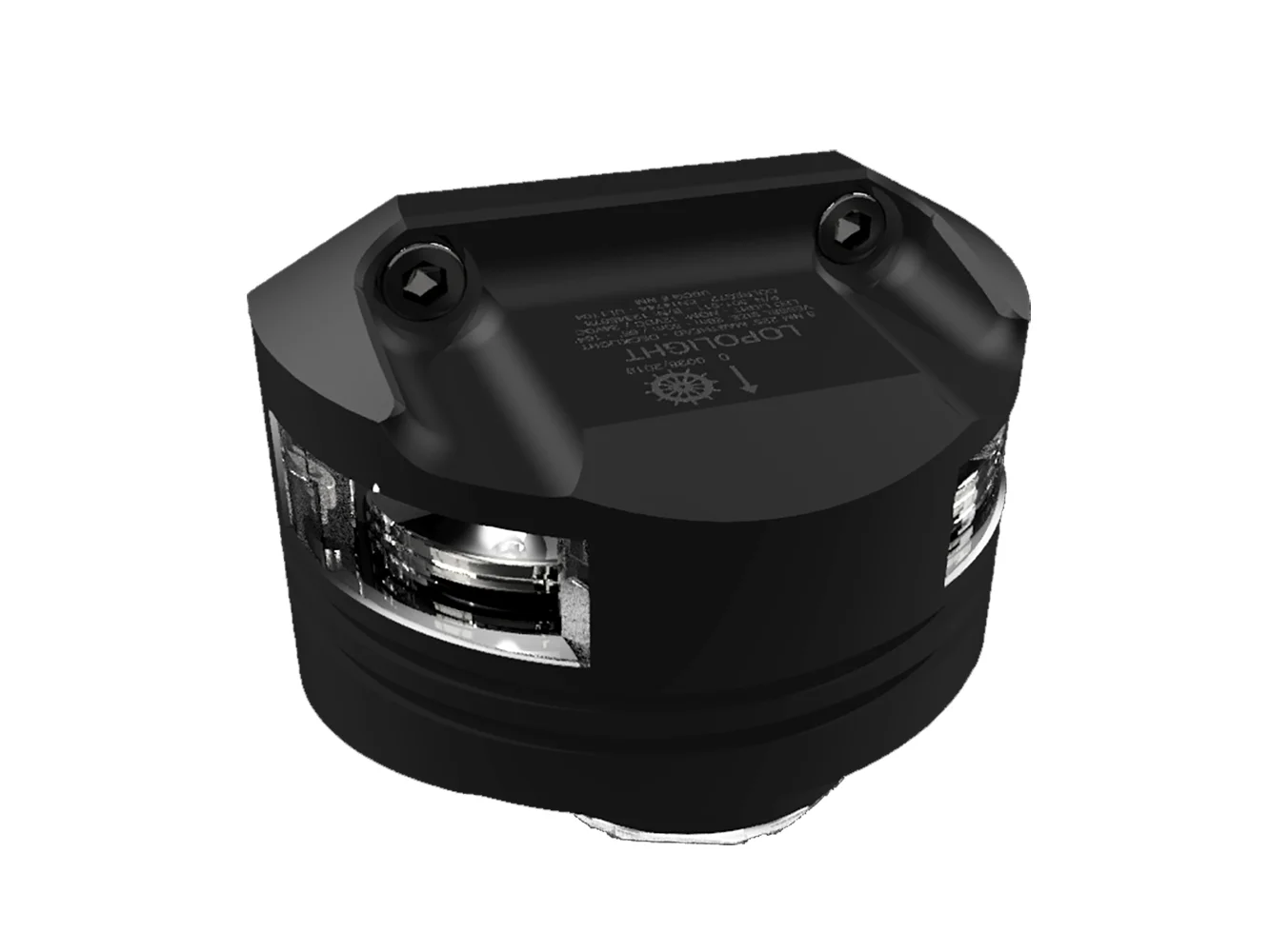 Lopolight Series 301-011 - Masthead Light w/Deck Light - 5NM - Vertical Mount - White - Black Housing
