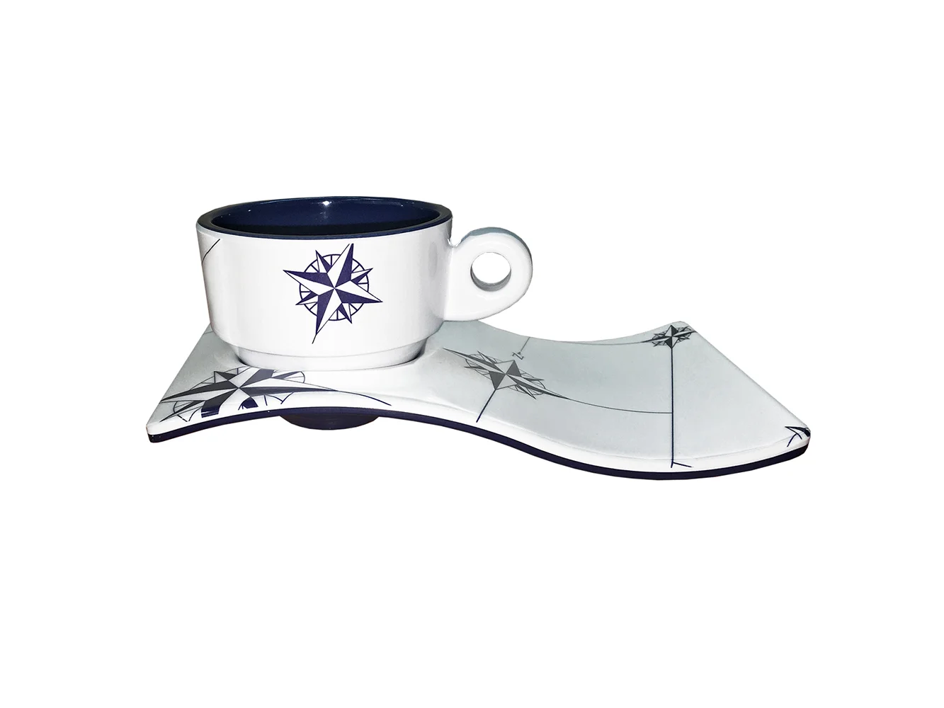 Marine Business Melamine Espresso Cup & Plate Coffee Set - NORTHWIND - Set of 6