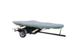 Carver Poly-Flex II Extra Wide Styled-to-Fit Cover f/12.5' Fishing Kayaks Trailerable- Grey