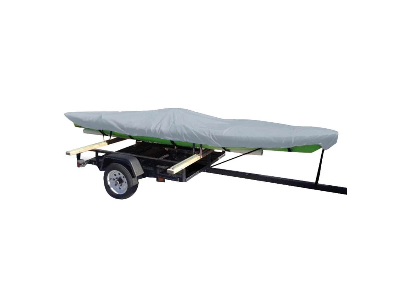 Carver Poly-Flex II Extra Wide Styled-to-Fit Cover f/13.5' Fishing Kayaks Trailerable- Grey