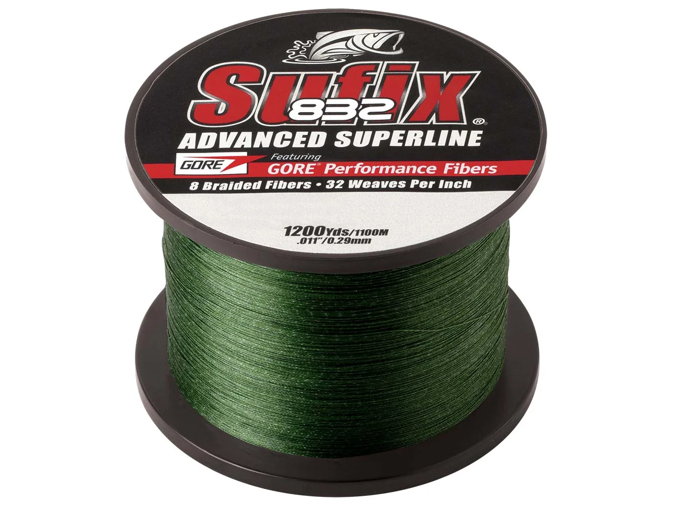 Sufix 832® Advanced Superline® Braid - 20lb - Low-Vis Green - 1200 yds