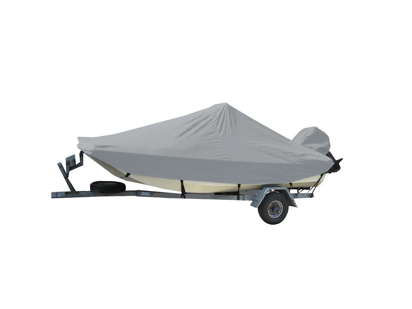 Carver Sun-DURA® Styled-to-Fit Boat Cover f/17.5' Bay Style Center Console Fishing Boats - Grey