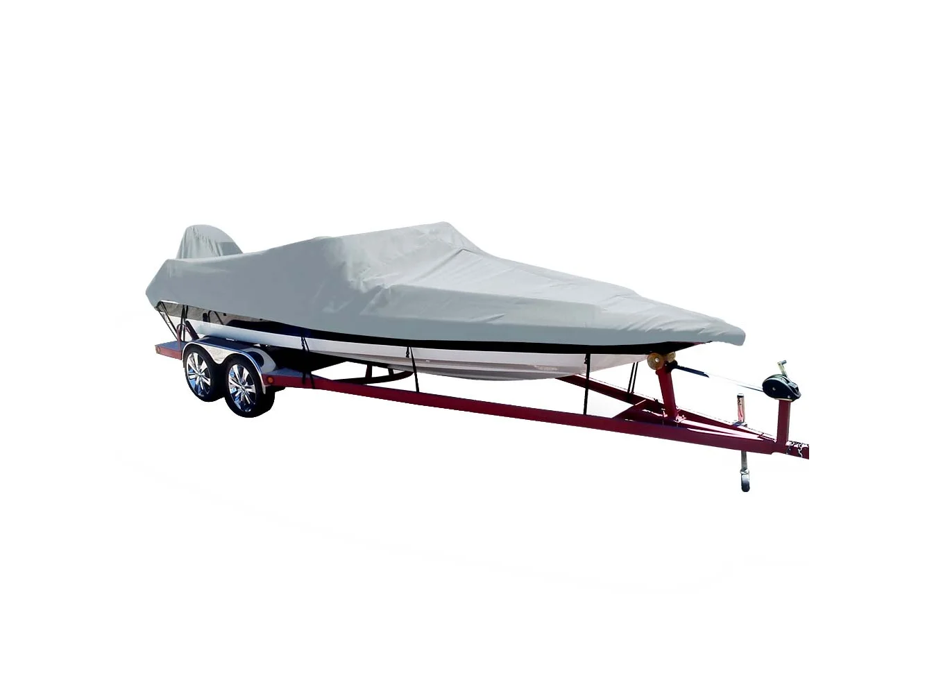 Carver Poly-Flex II Styled-to-Fit Boat Cover f/17.5' Ski Boats with Low Profile Windshield - Grey