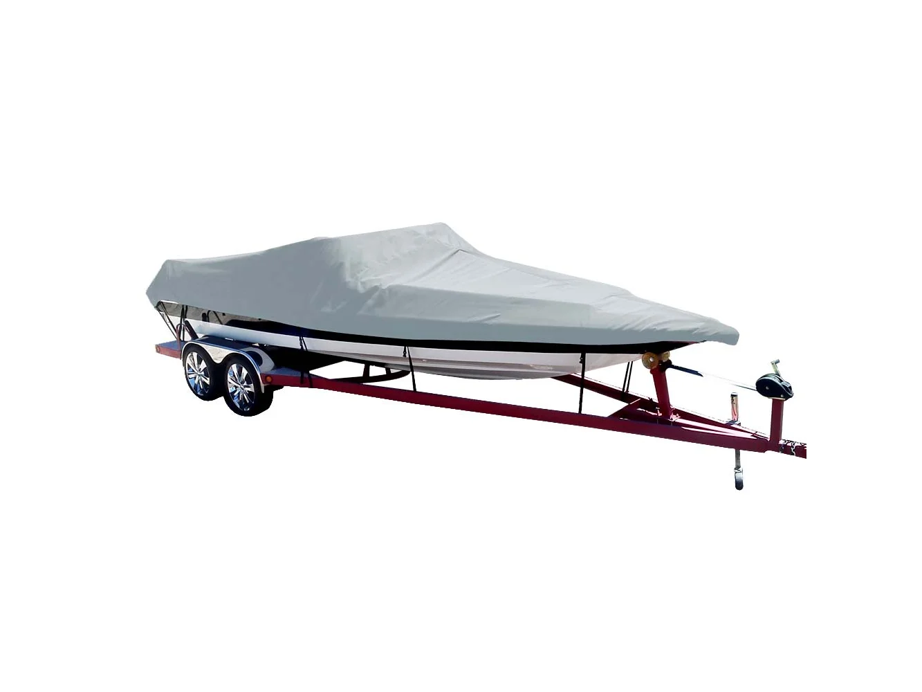 Carver Poly-Flex II Styled-to-Fit Boat Cover f/19.5' Sterndrive Ski Boats with Low Profile Windshield - Grey