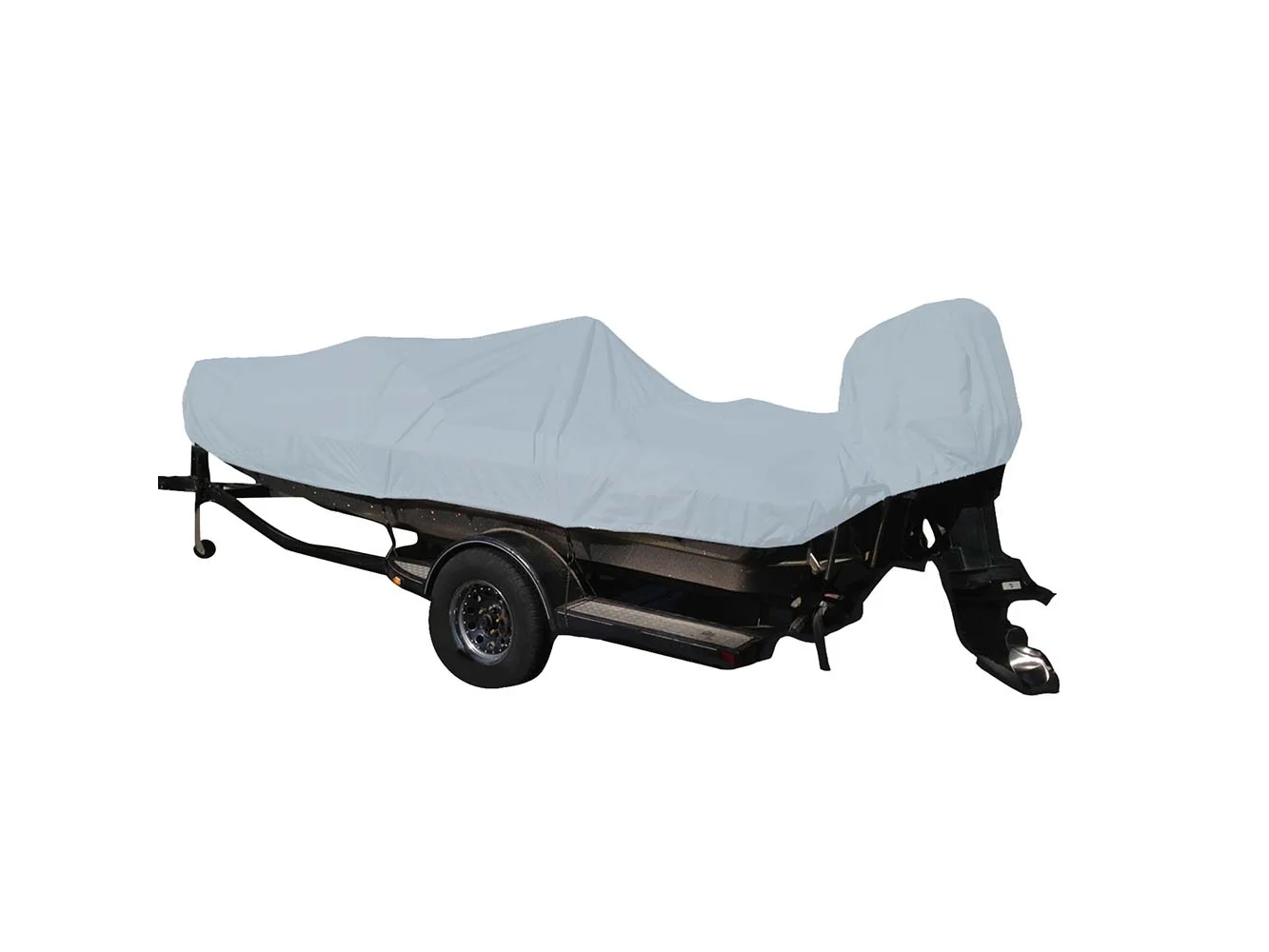 Carver Poly-Flex II Styled-to-Fit Boat Cover f/18.5' Fish & Ski Style Boats w/Walk-Thru Windshield - Grey