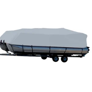 Carver Sun-DURA&reg; Styled-to-Fit Boat Cover f/23.5' Pontoons w/Bimini Top & Rails - Grey